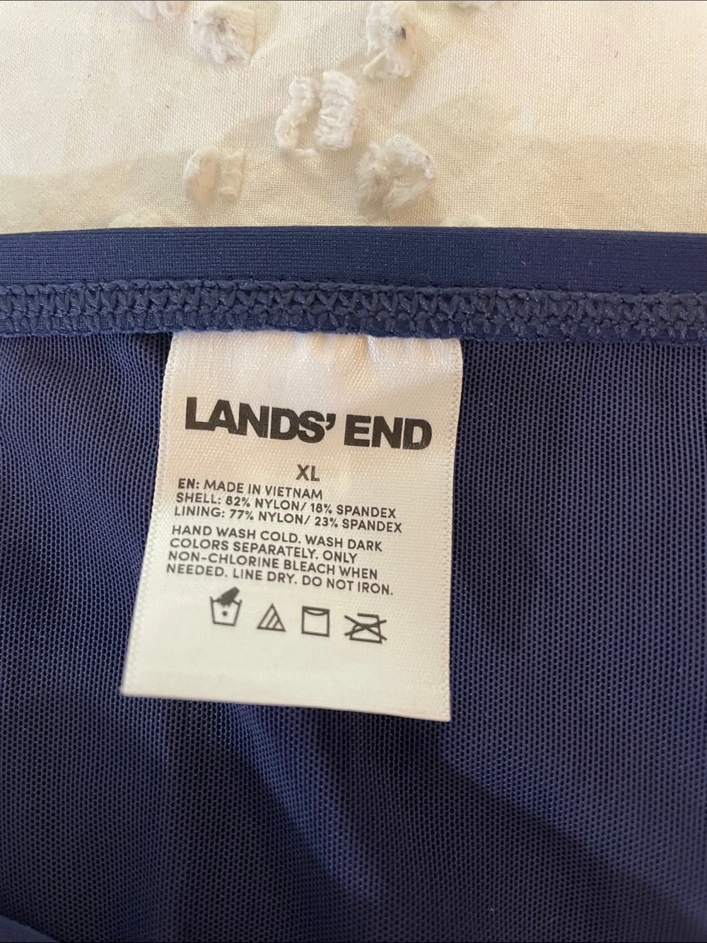Lands' End Women's High-Waist Swim Bottoms - Navy Blue nwt